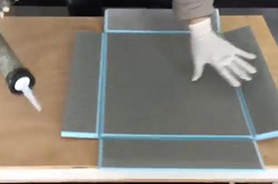 shower niche fold with glue